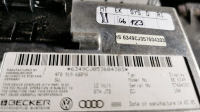 Display bord navigatie Audi A6 C6 , 4F cod 4F09196