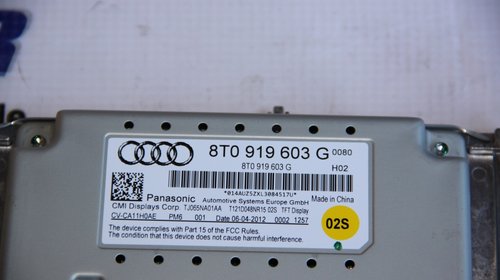 Display MMI Audi A5 8F cod: 8T0919603G m