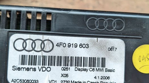 Display MMI Audi A6 C6 model basic (roș