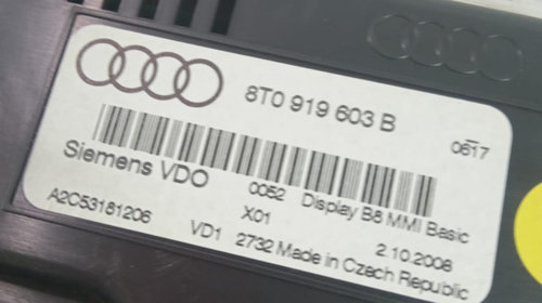 Display navigatie 8t0919603b Audi A5 8T 