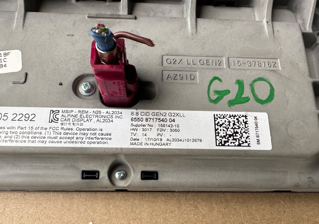 Display navigatie pentru BMW Seria 3 G20