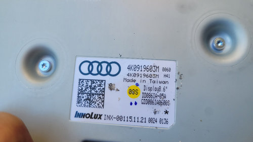 Display Touchscreen Clima Audi A6 A7 4K 