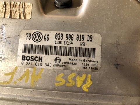 Ecu Calculator motor 038 906 019 DS VW Passat B 5.5 AVF