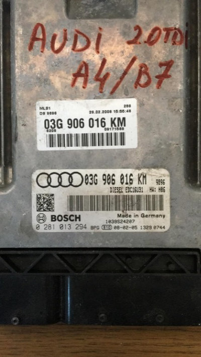 ECU Calculator motor Audi A4 2.0TDI 03G906016KM 02