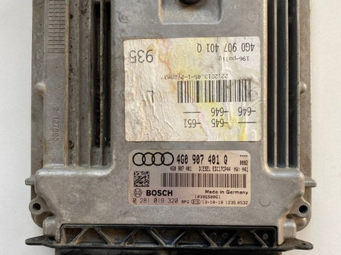 ECU Calculator motor Audi A6 3.0TDI 4G0907401Q 0281019320