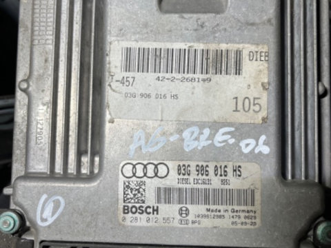 ECU Calculator Motor Audi A6 C6 2.0 TDI BRE 2005 - 2008 Cod 03G906016HS 0281012557