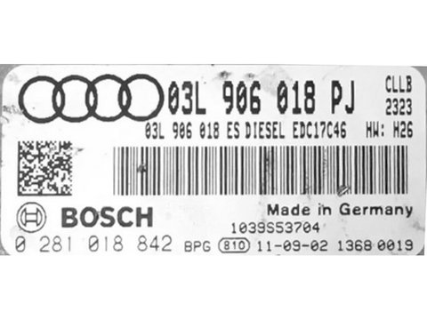 ECU Calculator motor Audi Q3 2.0TDI 03L906018PJ 0281018842 EDC17C46 CLLB{