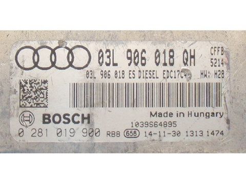 ECU Calculator motor Audi Q3 2.0TDI 03L906018QH 0281019900 EDC17C46 CFFB{
