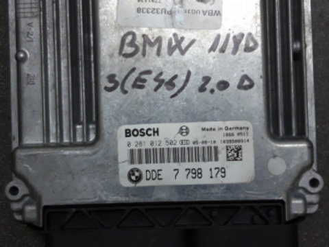 ECU Calculator motor Bmw 118D DDE7798179 0281012502 EDC16C35-2.12 E90