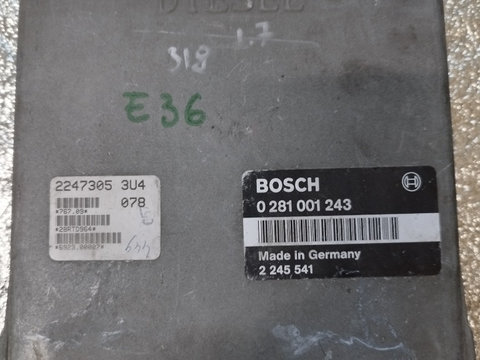 ECU / Calculator Motor BMW Seria 3 E36 TDS 0281001243