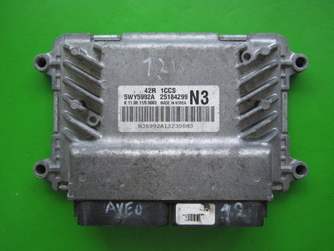 ECU Calculator motor Chevrolet Aveo 1.2 25184299 5WY5992A N3 42R