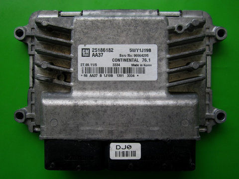 ECU Calculator motor Chevrolet Cruze 1.6 25186182 5WY1J19B AA37 SIMTEC 76.1