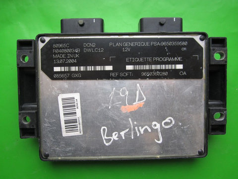 ECU Calculator motor Citroen Berlingo 1.9 9650360280 9650359580 DCN2