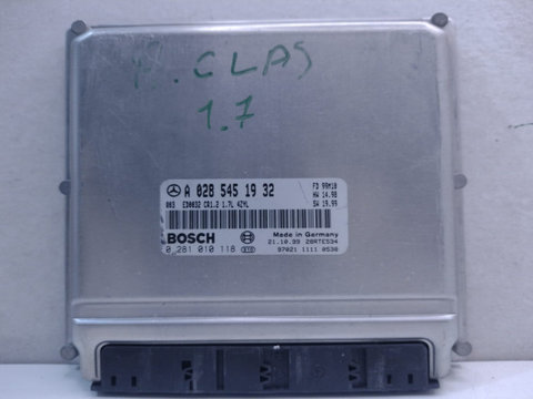 ECU Calculator Motor, cod A0285451932 Bosch A0285451932 Mercedes-Benz A-Class W168 [facelift] [2001 - 2004]