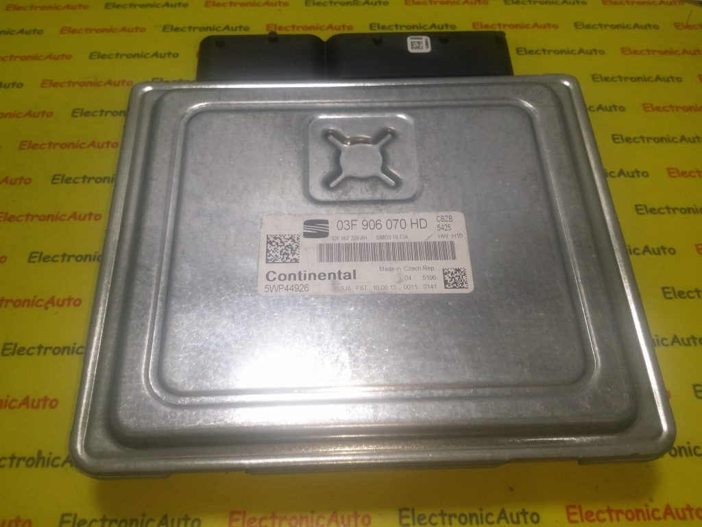 ECU Calculator Motor CONTINENTAL SEAT ALTEA, 03F906070HD, 03F907309AH, 5WP44926, SIMOS1013A,