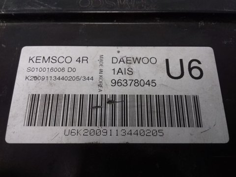 ECU Calculator Motor Daewoo Nubira 1.6, 96378045, S010016006D0