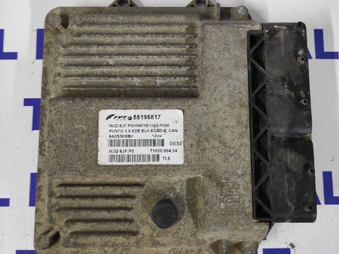 ECU calculator motor Fiat Grande Punto 1.3JTD cod 55195817 MJD 6JF.P3