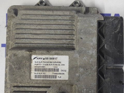 ECU Calculator motor Fiat Grande Punto 1.3JTD cod 55195817 6JF.P3