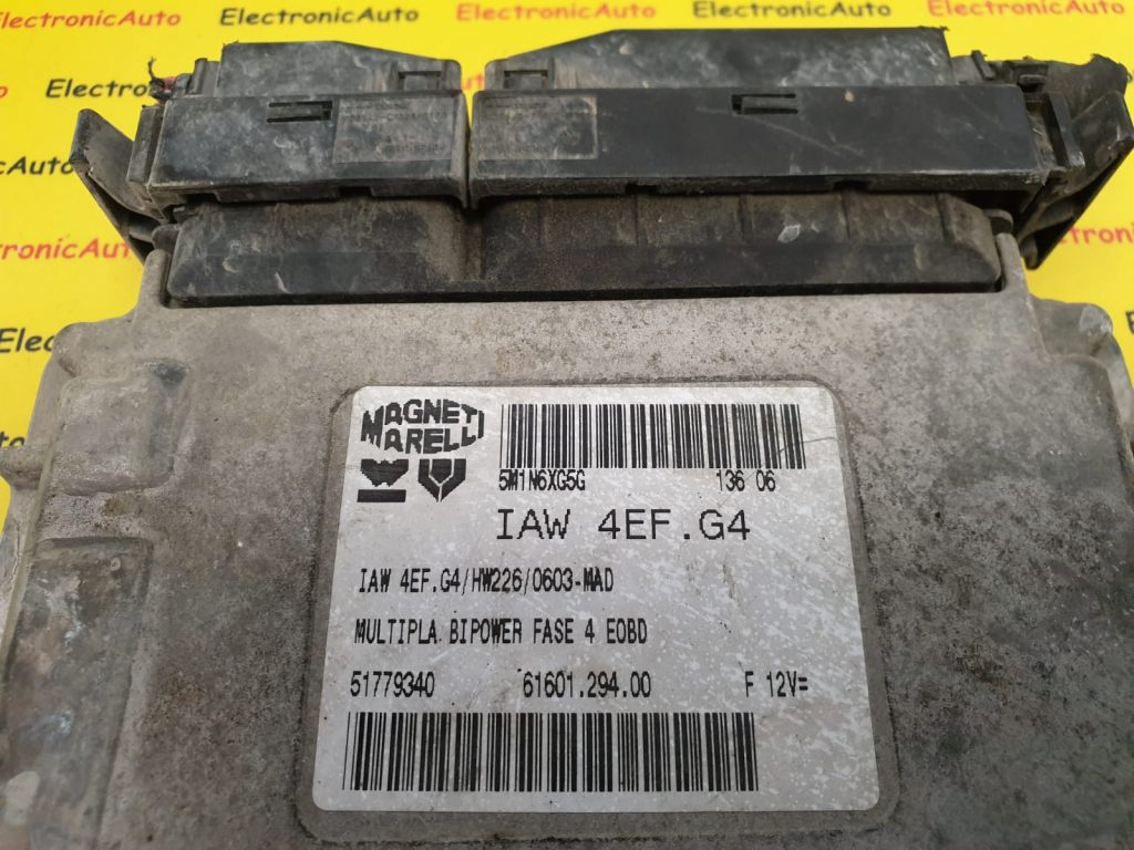 ECU Calculator Motor Fiat Multipla 1.6 16V, IAW4EFG4, 51779340, 6160129400