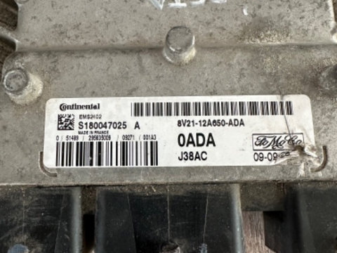 ECU calculator motor Ford fiesta cod 8V21-12A650-ADA / 0ADA / J38AC / EMS2102