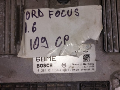 ECU Calculator Motor Ford Focus 1.6 TDCI COD: 0281011263
