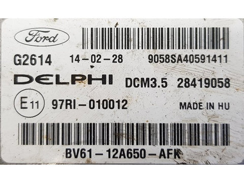 ECU Calculator motor Ford Focus 2.0TDCI BV61-12A650-AFK DCM3.5 {