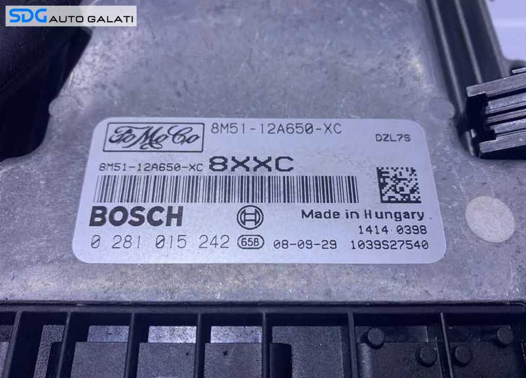 ECU Calculator Motor Ford Focus 2 1.6 TDCI 2007 - 2010 Cod 8M51-12A650-XC 8M5112A650XC 0281015242 [L2678]