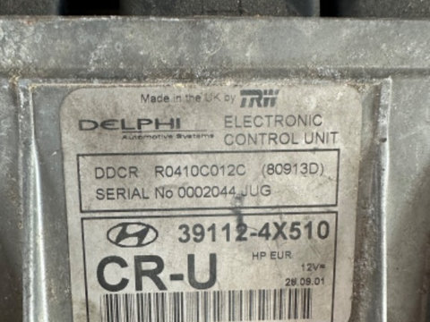 ECU calculator motor Hyundai terracan cod 39112-4X510