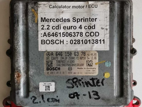 ECU Calculator motor Mercedes Sprinter 2.2CDI 0281013811 0281014186