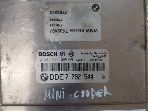 ECU / Calculator Motor MINI Cooper 1.4D 0281011085