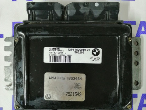 ECU Calculator motor Mini Cooper 1.6 cod 1214 7520019-01 S118012001L 7520019