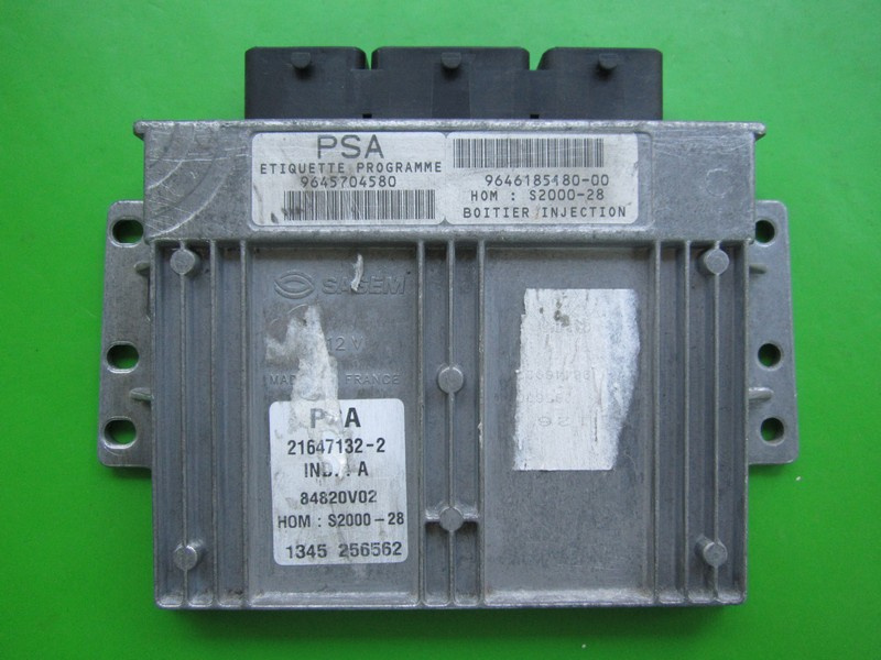 ECU Calculator motor Peugeot 307 1.4 9645704580 21647132 S2000-28