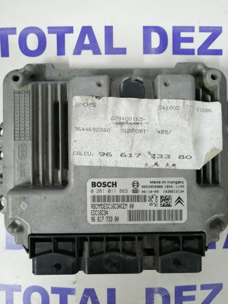 ECU Calculator motor Peugeot 307 1.6HDI cod 9661773380 0281011863 EDC16C34