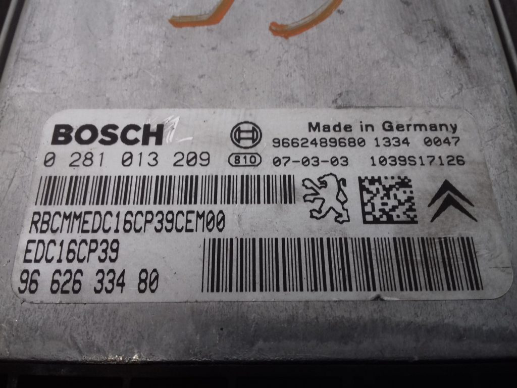 ECU Calculator Motor Peugeot 407 2.2 HDI, 0281013209, 9662633480