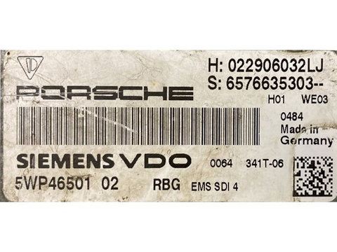 ECU Calculator motor Porsche Cayenne 4.8 022906032LJ 5WP46501 EMS SDI4 {