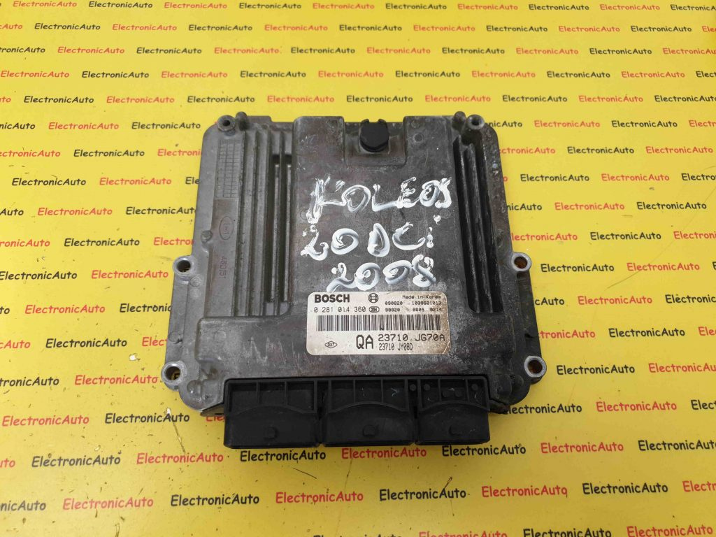 ECU Calculator Motor Renault Koleos 2.0DCi, 0281014360, 23710JG70A, 23710JY08D