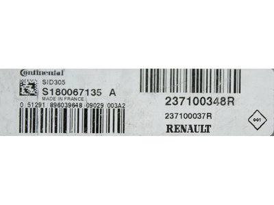 ECU Calculator motor Renault Megane 1.5 dci 237100