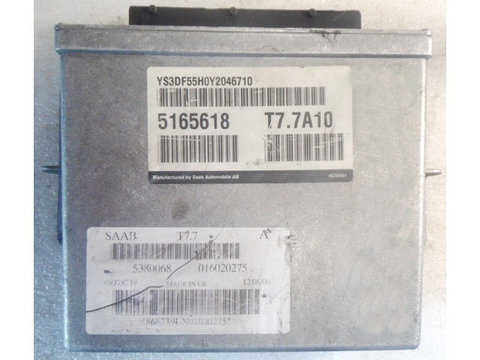 ECU Calculator motor Saab 9-3 2.0 5165618 T7.7A10 {
