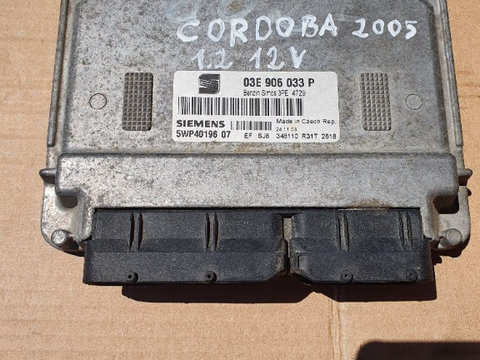 ECU calculator motor Seat Cordoba 1.2 i, 12V, 2002-2008, cod 03E906033P/ 5WP4019607