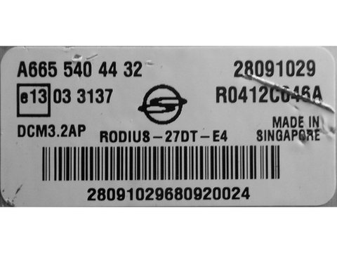 ECU Calculator motor Ssangyong Rodius 2.7CDI A6655404432 28091029 DCM3.2AP {