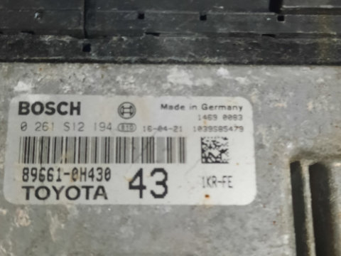 ECU Calculator motor Toyota Aygo 1.0 89661-0H430 0261S12194