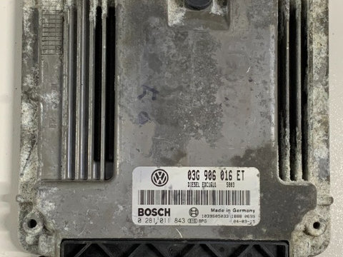 ECU / Calculator Motor VW Golf 5 2.0 TDI 2007 0281011843 / 03G906016ET