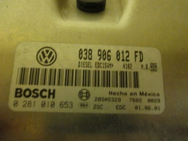 ECU Calculator motor VW Jetta 1.9 tdi 038906012FD 0281010653 EDC15VM+ AGR {+