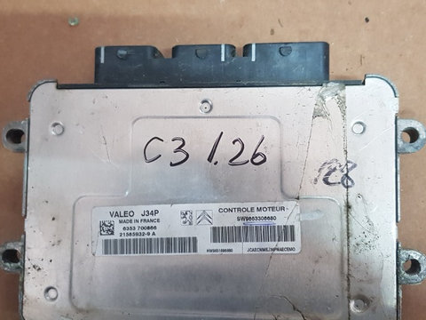 Ecu motor citroen c3 2005 1,2 ,cod piesa 215859329A