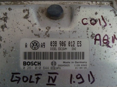 ECU VW Golf 4 1.9 SDI cod motor AQM cod piesa 0281010644 038906012ES