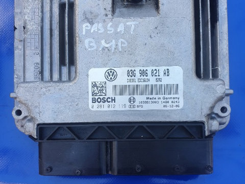 Ecu vw passat b6 2.0 tdi bmp cod 03g906021ab 0281012119