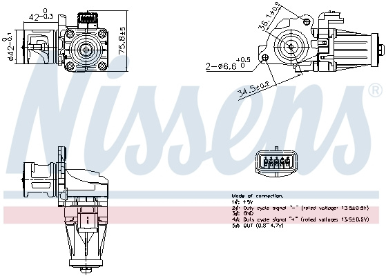 EGR ~ PEUGEOT 4008 1.6 HDi AWC 1.6 HDi 114cp 2012 ~ NIS 98376 ~ NISSENS