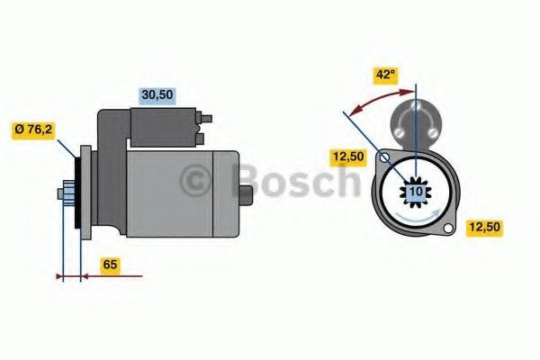 Electromotor 0 986 020 260 BOSCH pentru Vw Passat Vw Eurovan Vw Kombi Vw Transporter Vw Multivan Vw Caddy Skoda Octavia Vw Jetta Vw Vento Skoda Laura Audi A1 Vw Tiguan Vw Touran Vw Eos Skoda Superb Audi Q3 Vw Polo Seat Ibiza Seat Cordoba Audi A3 Vw G