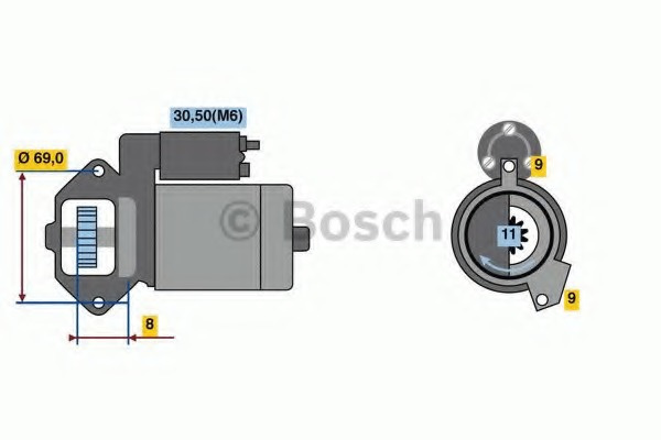 Electromotor 0 986 022 020 BOSCH pentru Bmw Seria 