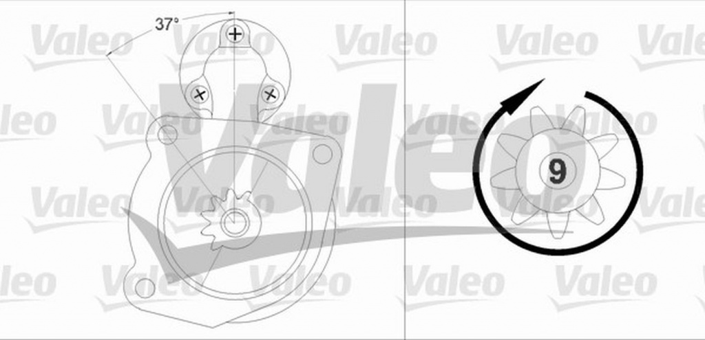 Electromotor ALFA ROMEO 166 936 VALEO 458212